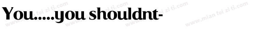 You.....you shouldnt字体转换